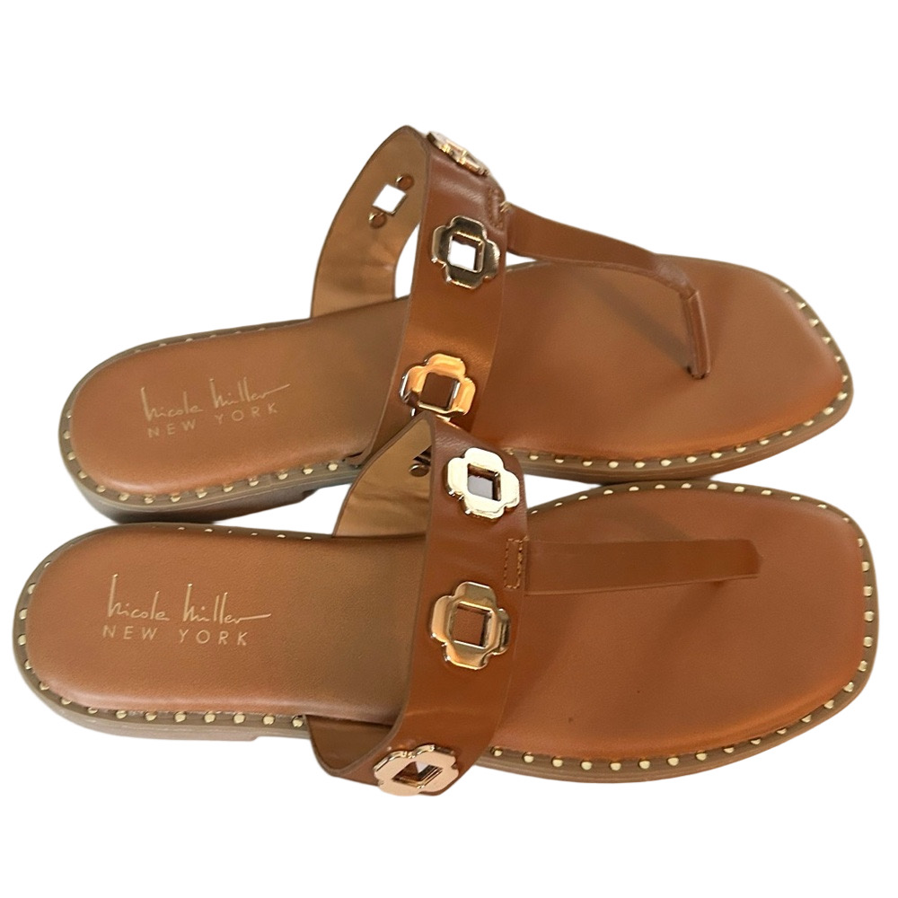 Nicole Miller New York Brown Sandals Size 7.5 NEW